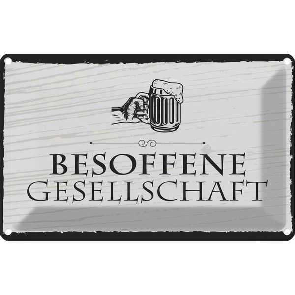 Vianmo Insegna Di Latta 20X30 Cm Stammtisch Hier Sitzen Nur Die-image