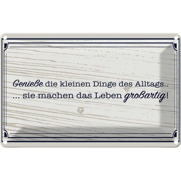 Vianmo Insegna Di Latta 20X30 Cm GenießE Die Kleinen Dinge Alltags-image