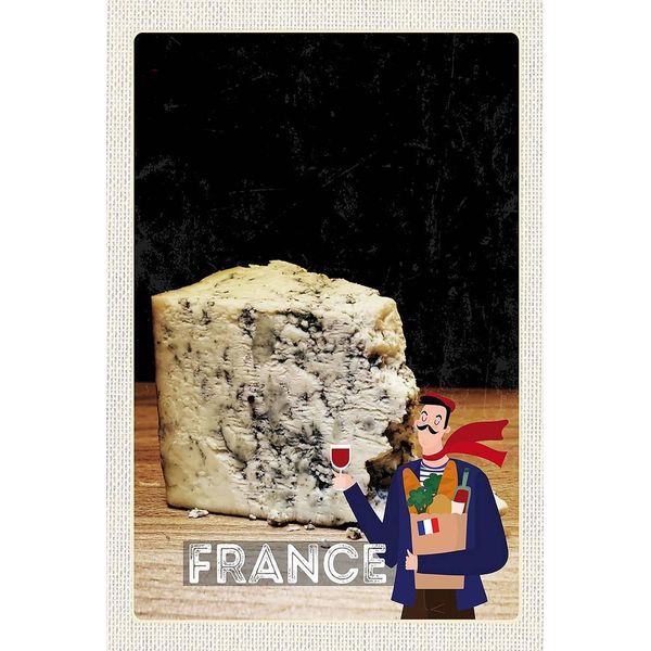 Vianmo Insegna In Legno 18X12 Cm Frankreich SchimmelkäSe Tradition-image