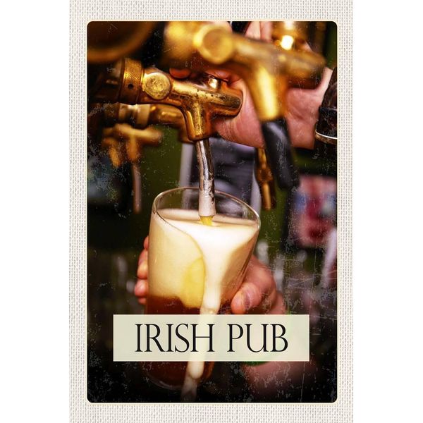 Vianmo Insegna In Legno 18X12 Cm Irland Irisches Bier Tradition Alkohol-image