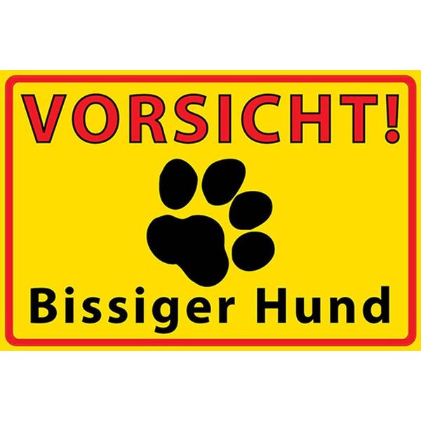 Vianmo Insegna In Legno 12X18 Cm Tiere Vorsicht Bissiger Hund-image
