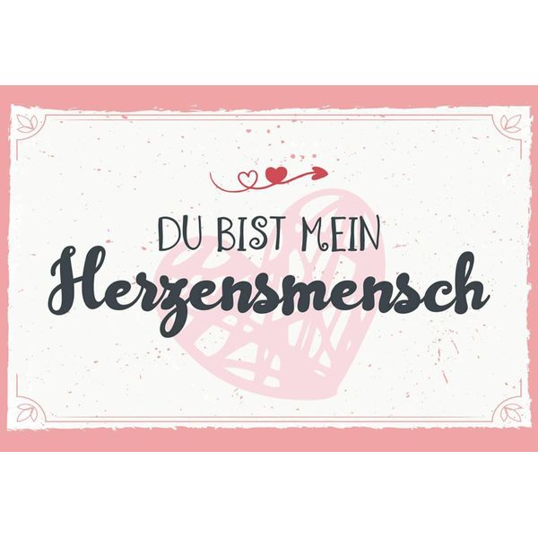 Vianmo Insegna In Legno 12X18 Cm Du Bist Mein Herzensmensch-image