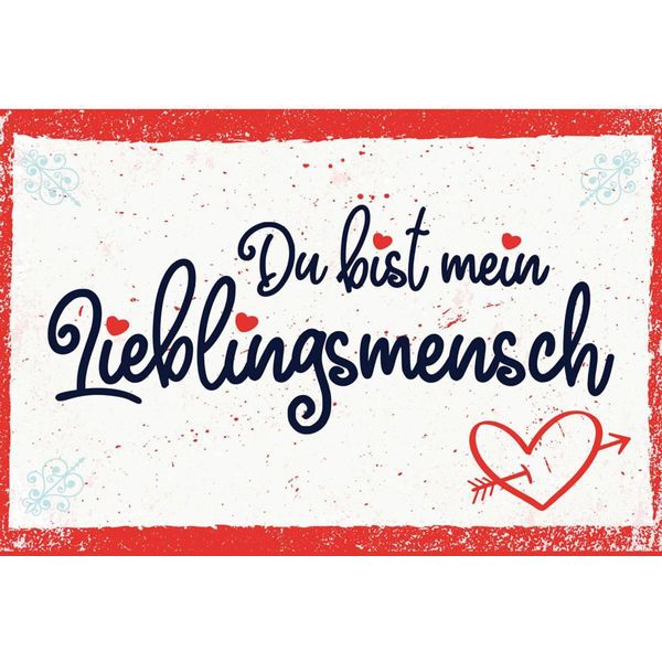 Vianmo Insegna In Legno 12X18 Cm Du Bist Mein Lieblingsmensch-image