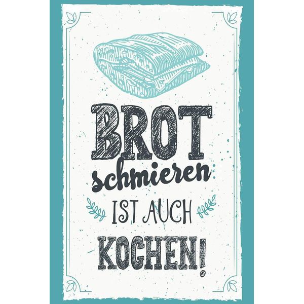 Vianmo Insegna In Legno 18X12 Cm Brot Schmieren Ist Auch Kochen!-image