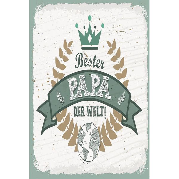 Vianmo Insegna In Legno 18X12 Cm Bester Papa Der Welt-image