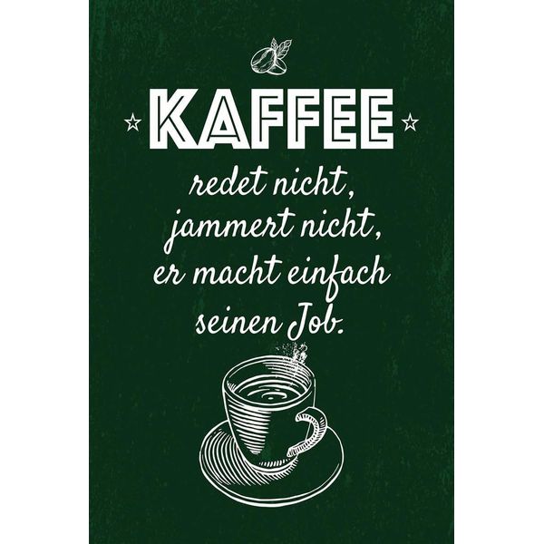 Vianmo Insegna In Legno 18X12 Cm Kaffee Jammert Nicht Macht Job-image