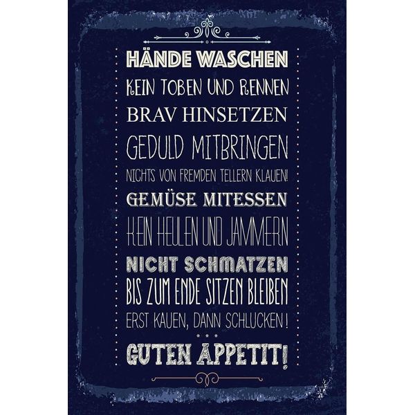 Vianmo Insegna In Legno 18X12 Cm HäNde Waschen Kein Toben-image