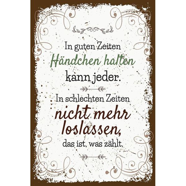 Vianmo Insegna In Legno 18X12 Cm In Guten Zeiten HäNdchen Halten-image