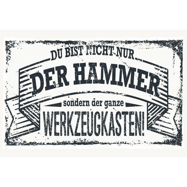 Vianmo Insegna In Legno 12X18 Cm Du Bist Nicht Nur Der Hammer-image