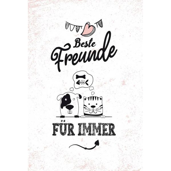 Vianmo Insegna In Legno 18X12 Cm Beste Freunde FüR Immer-image