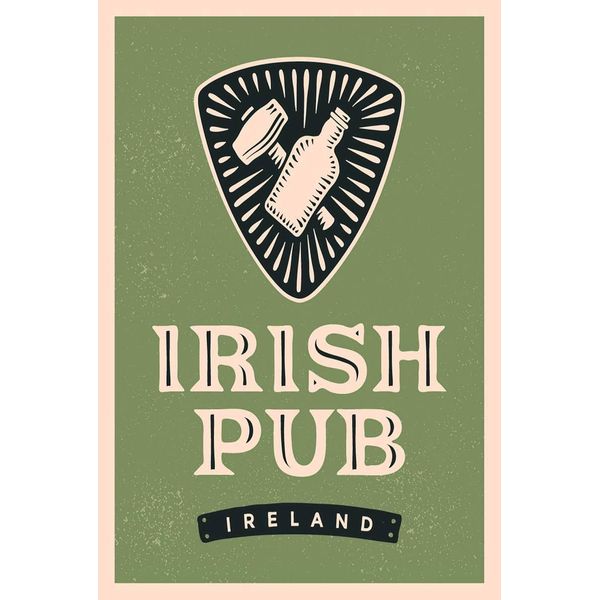 Vianmo Insegna In Legno 18X12 Cm Ireland Irish Pub Alkohol-image