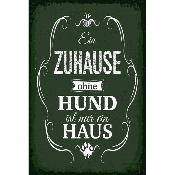 Vianmo Insegna In Legno 18X12 Cm Hund Zuhause Ist Nur Ein Haus-image
