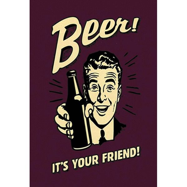 Vianmo Insegna In Legno 30X20 Cm Beer It´S Your Friend Bier-image
