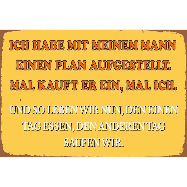 Vianmo Insegna In Legno 20X30 Cm Ich Habe Mit Meinem Mann Plan-image