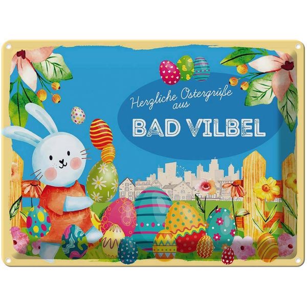 Vianmo Insegna Di Latta 30X40 Cm Ostern OstergrüßE Bad Vilbel-image