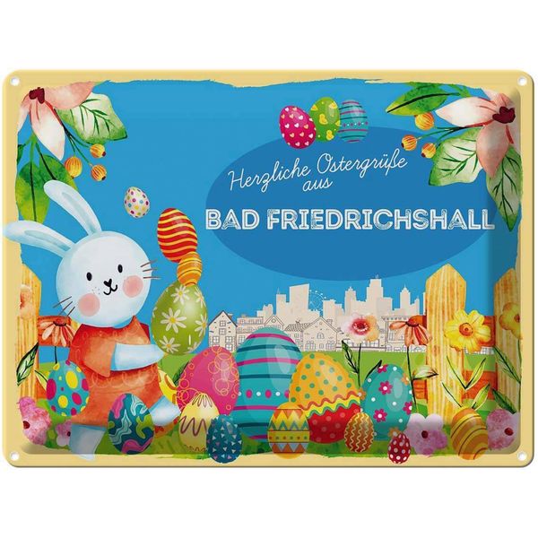 Vianmo Insegna Di Latta 30X40 Cm Ostern OstergrüßE Bad Friedrichshall-image