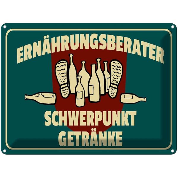 Vianmo Insegna Di Latta 30X40 Cm ErnäHrungsberater GeträNke-image