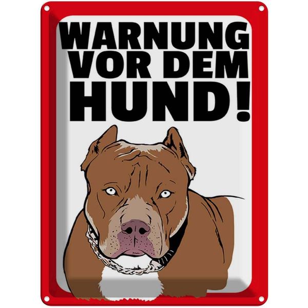 Vianmo Insegna Di Latta 40X30 Cm Warnung Vor Dem Hund-image