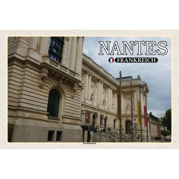 Vianmo Insegna In Legno 12X18 Cm Nantes Frankreich Kunstmuseum-image