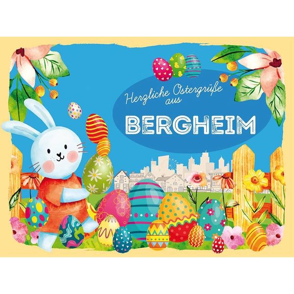 Vianmo Insegna In Legno 30X40 Cm Ostern OstergrüßE Bergheim-image