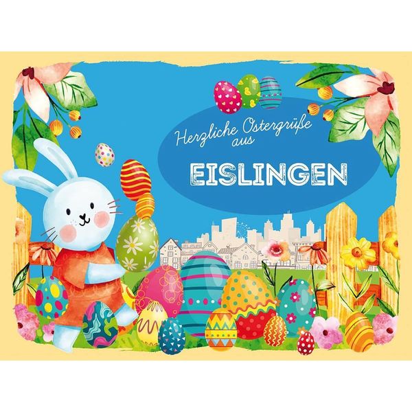 Vianmo Insegna In Legno 30X40 Cm Ostern OstergrüßE Eislingen-image