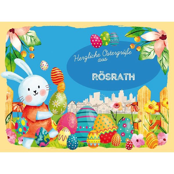 Vianmo Insegna In Legno 30X40 Cm Ostern OstergrüßE RÖSrath-image
