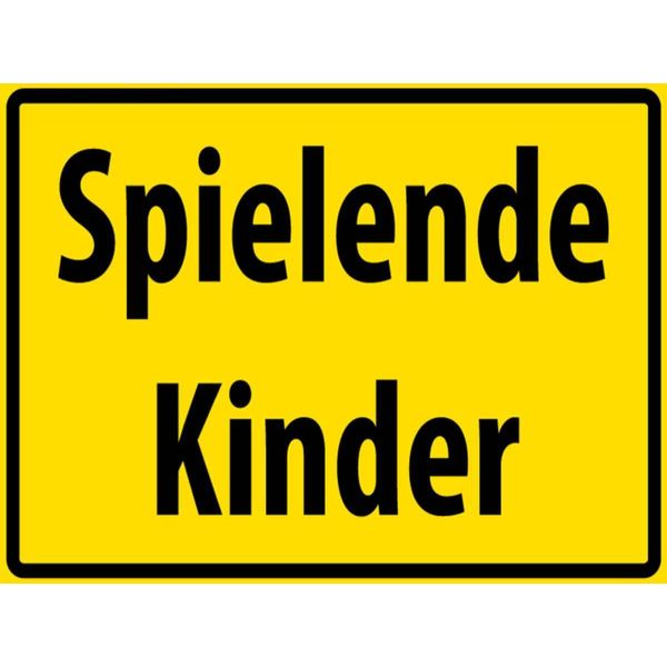 Vianmo Insegna In Legno 30X40 Cm Spielende Kinder-image