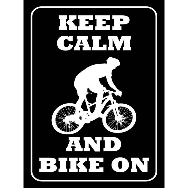 Vianmo Insegna In Legno 40X30 Cm Keep Calm And Bike On-image