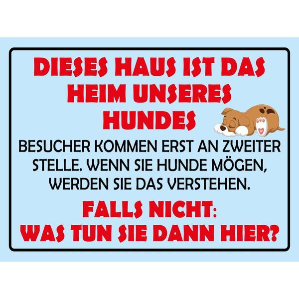Vianmo Insegna In Legno 30X40 Cm Dieses Haus Ist Heim Unseres Hundes-image