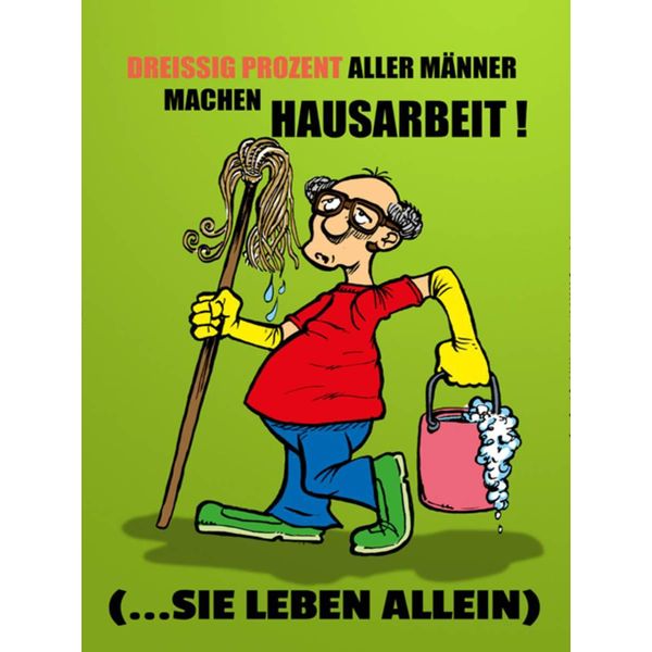 Vianmo Insegna In Legno 40X30 Cm 30% Aller MäNner Machen Hausarbeit-image