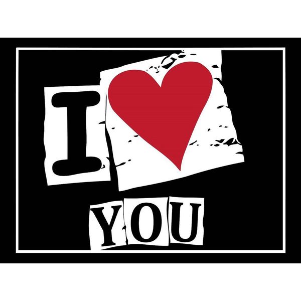 Vianmo Insegna In Legno 30X40 Cm I Love You (Herz)-image