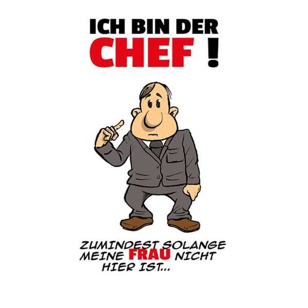 Vianmo Insegna In Legno 40X30 Cm Ich Bin Der Chef-image