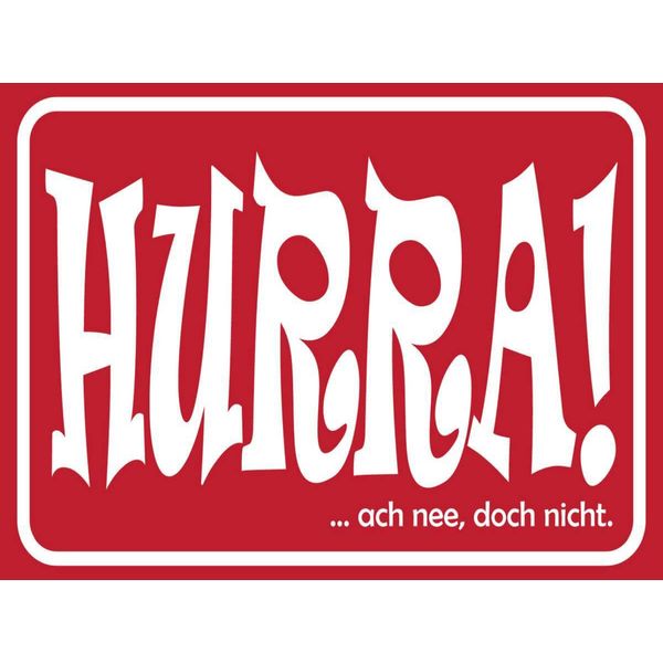 Vianmo Insegna In Legno 30X40 Cm Hurra Ach Nee Doch Nicht-image