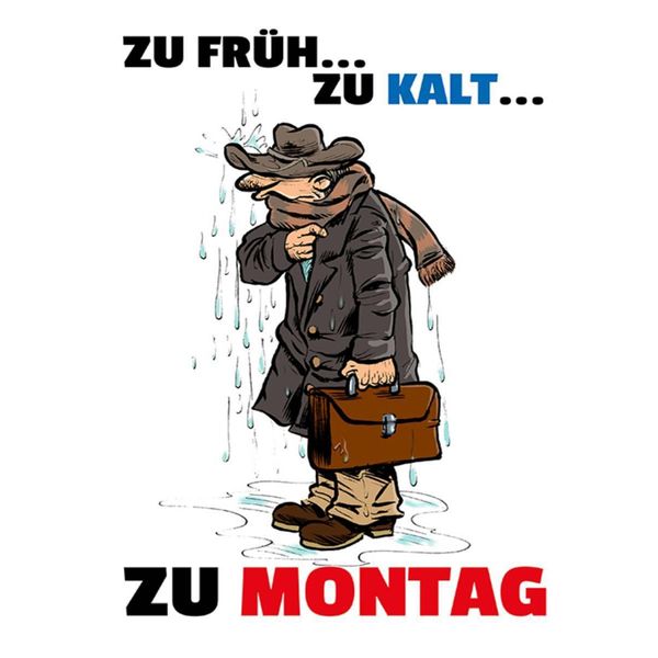 Vianmo Insegna In Legno 40X30 Cm Zu FrüH Zu Kalt Zu Montag-image