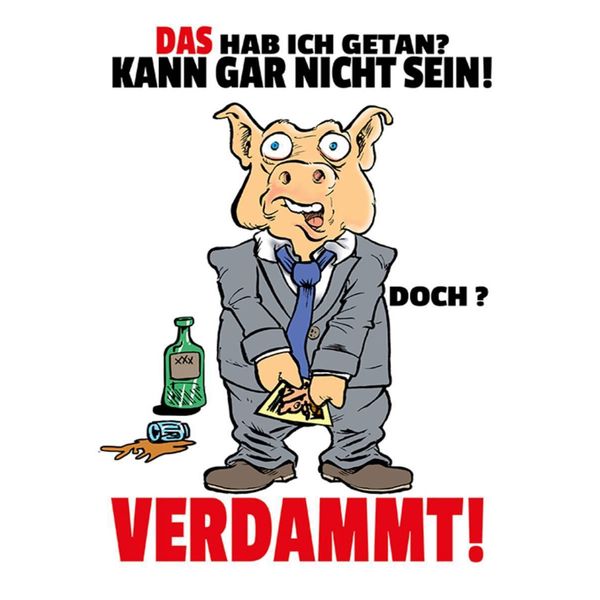 Vianmo Insegna In Legno 40X30 Cm Das Hab Ich Getan Kann Nicht Sein-image
