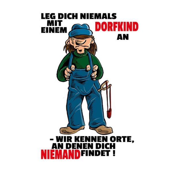 Vianmo Insegna In Legno 40X30 Cm Leg Dich Nicht Mit Einem Dorfkind An-image