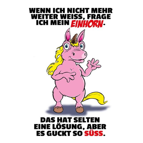Vianmo Insegna In Legno 40X30 Cm Frage Ich Mein Einhorn-image