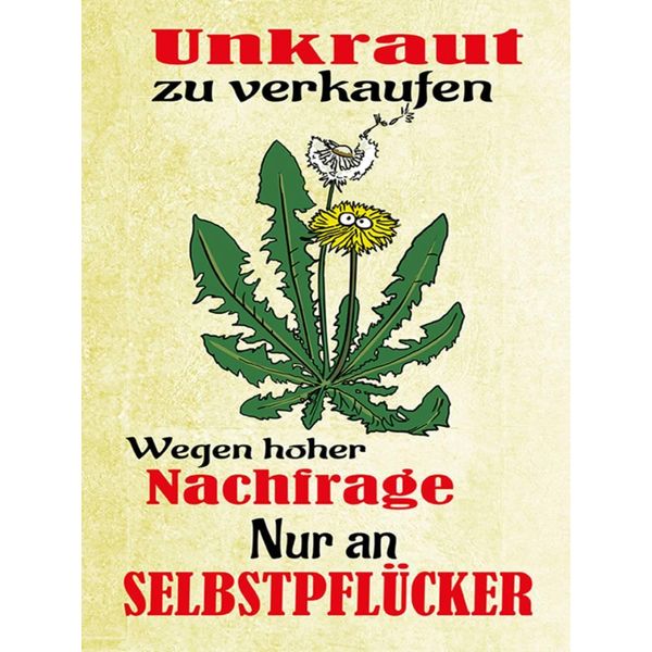 Vianmo Insegna In Legno 40X30 Cm Unkraut Verkaufen SelbstpflüCker-image