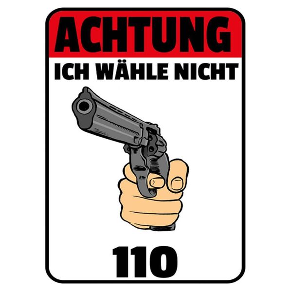 Vianmo Insegna In Legno 40X30 Cm Achtung Ich WäHle Nicht 110-image