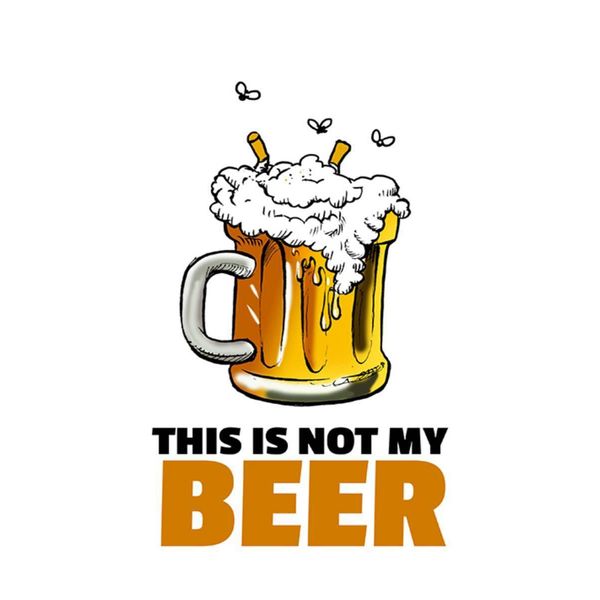 Vianmo Insegna In Legno 40X30 Cm This Is Not My Beer Bier-image