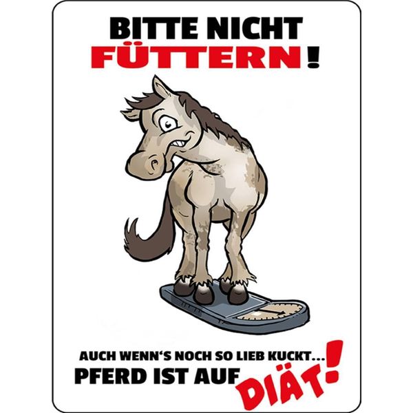 Vianmo Insegna In Legno 40X30 Cm Bitte Nicht FüTtern Pferd DiäT-image