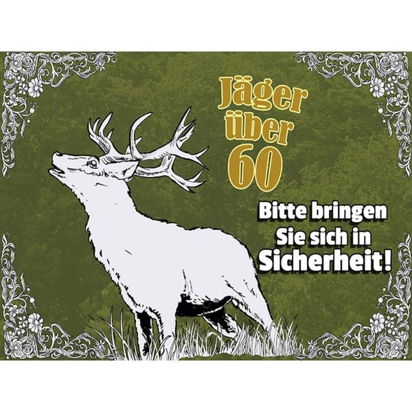Vianmo Insegna In Legno 30X40 Cm JäGer üBer 60 Bringen Sie Sich In-image
