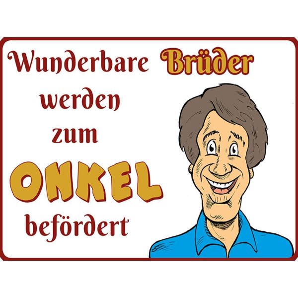 Vianmo Insegna In Legno 30X40 Cm Wunderbare BrüDer Werden Onkel-image