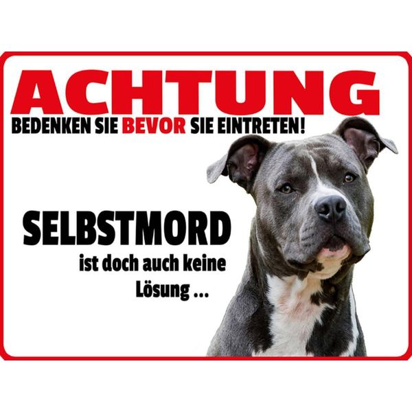 Vianmo Insegna In Legno 30X40 Cm Achtung Bedenken Eintreten Hund-image