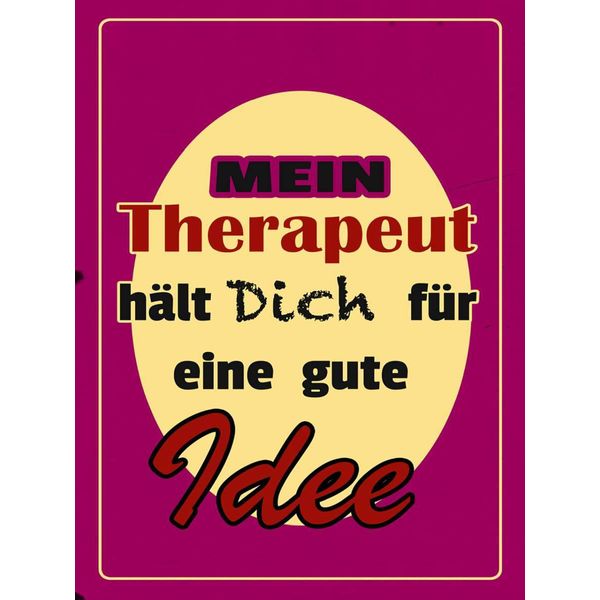 Vianmo Insegna In Legno 40X30 Cm Therapeut HäLt Dich FüR Gute-image