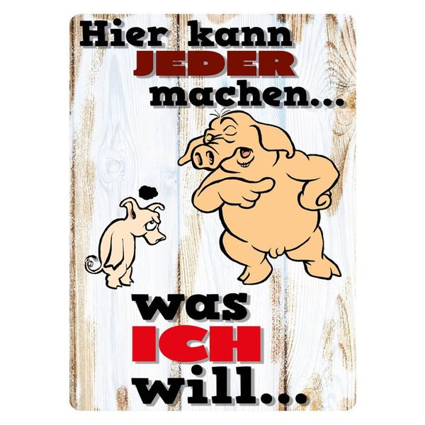 Vianmo Insegna In Legno 40X30 Cm Hier Kann Jeder Machen Was Ich-image