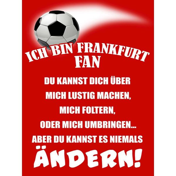 Vianmo Insegna In Legno 40X30 Cm Ich Bin Frankfurt Fan Fussball-image
