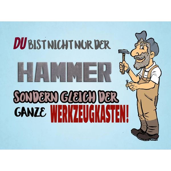 Vianmo Insegna In Legno 30X40 Cm Du Bist Nicht Nur Der Hammer-image