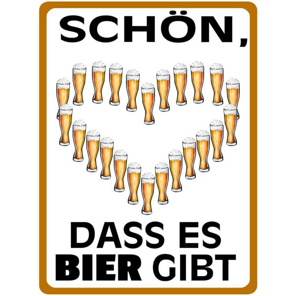 Vianmo Insegna In Legno 40X30 Cm SchöN Dass Es Bier Gibt-image