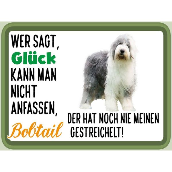 Vianmo Insegna In Legno 30X40 Cm GlüCk Nicht Anfassen Bobtail-image